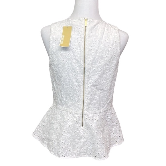 Michael Kors Eyelet Peplum Blouse - Picture 3 of 5
